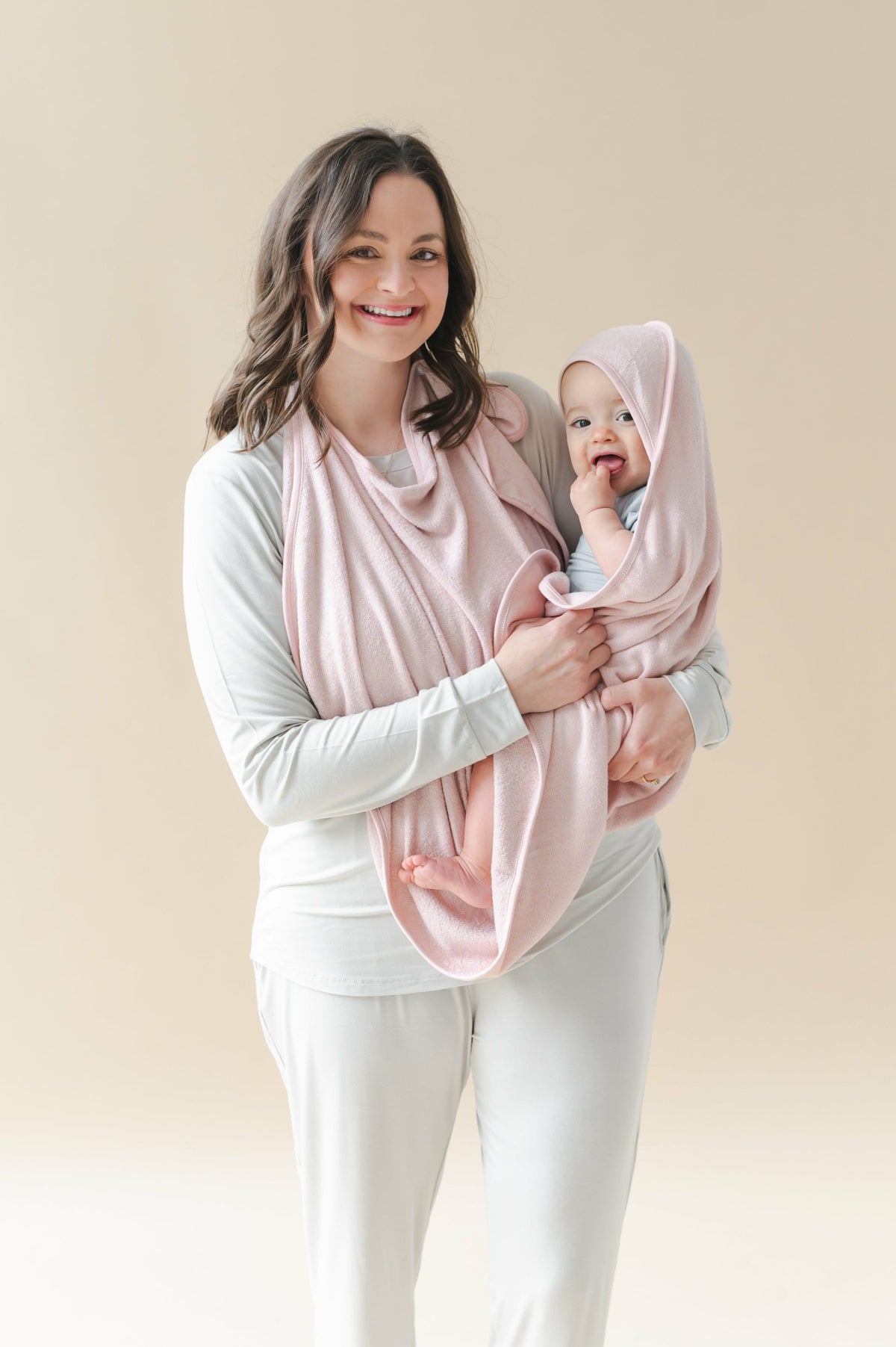 Terry Apron Towel in Blush | Kyte Baby
