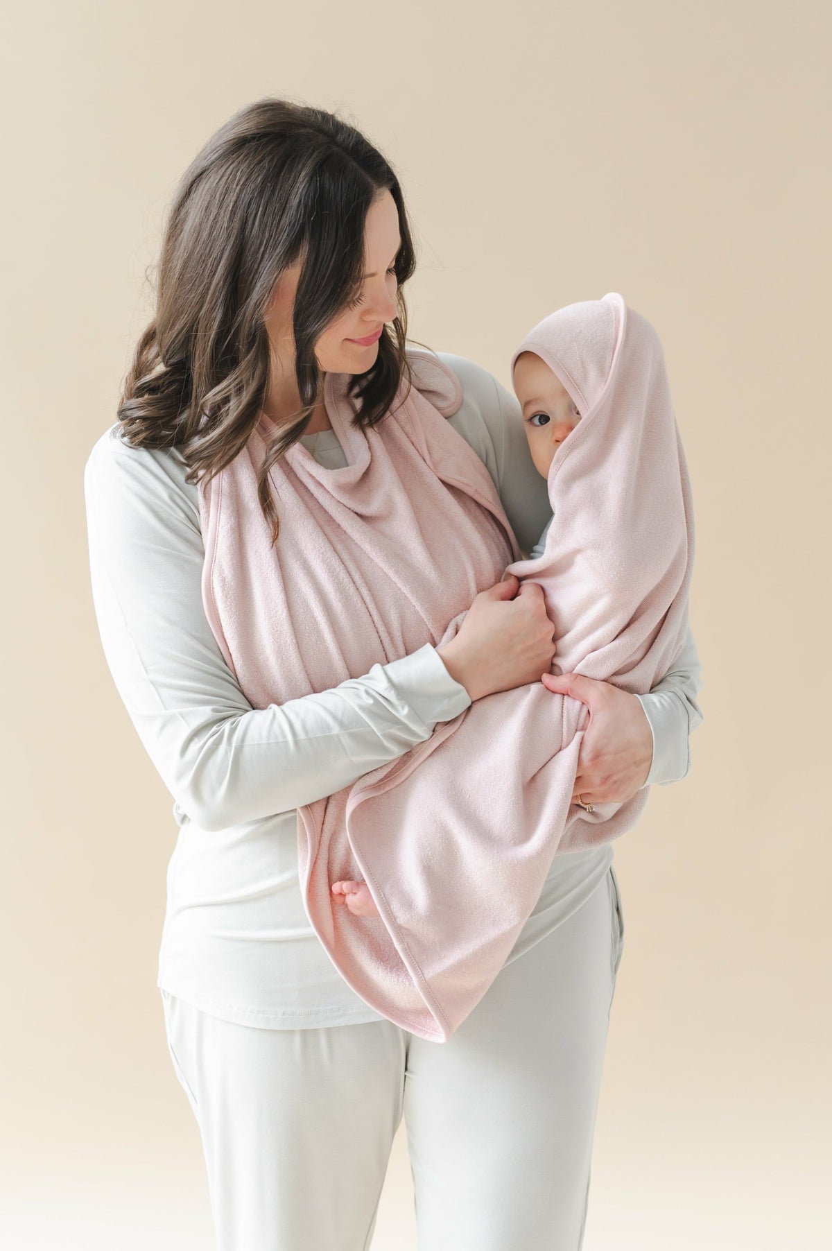 Terry Apron Towel in Blush | Kyte Baby