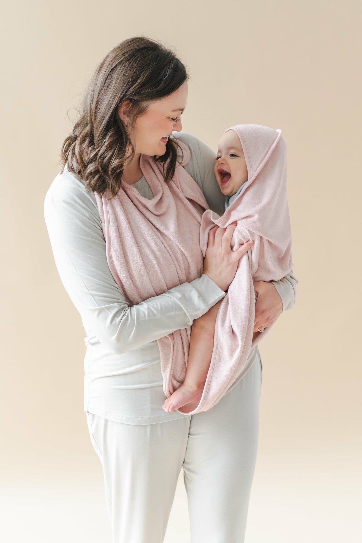 Terry Apron Towel in Blush | Kyte Baby