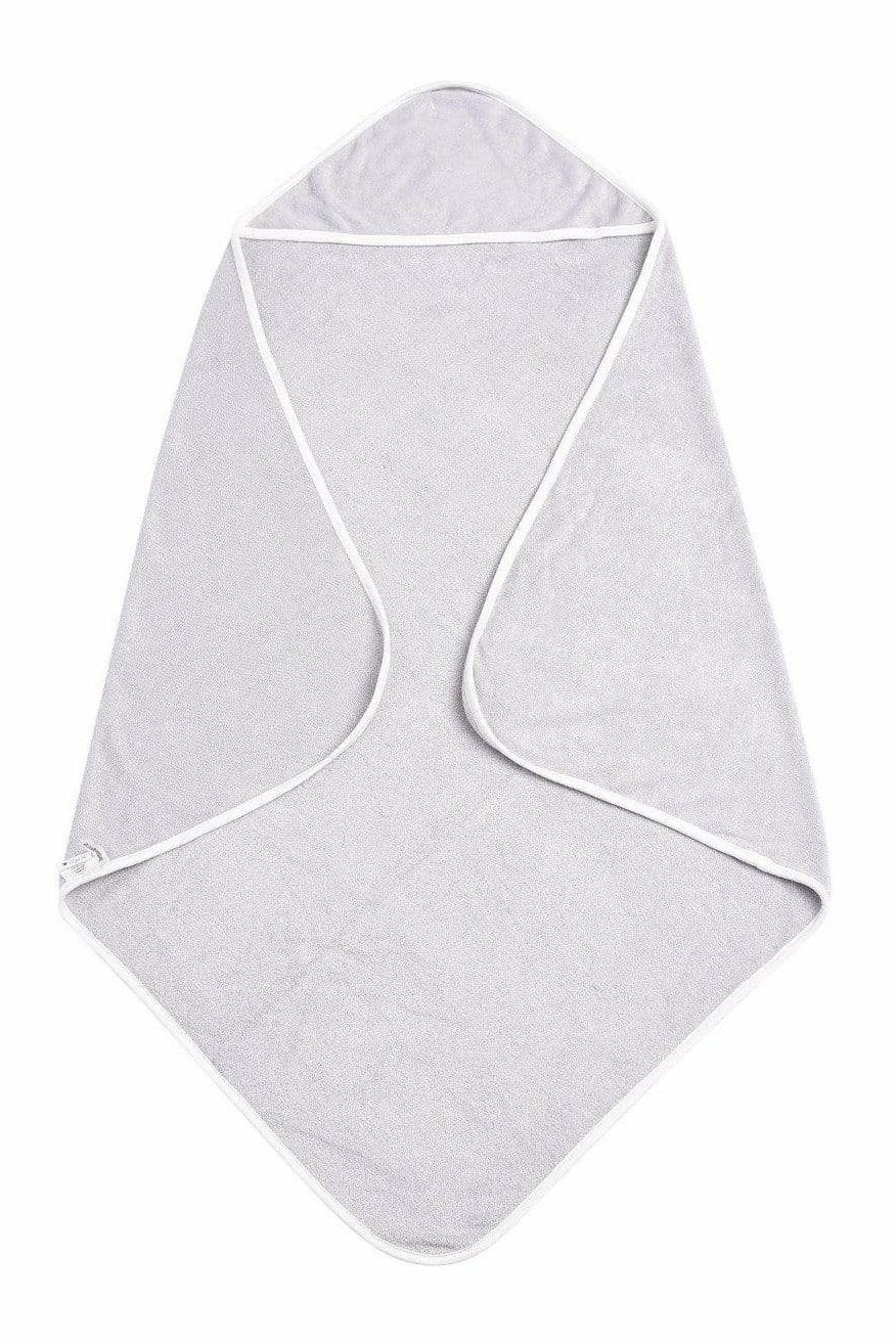 Bamboo Hooded Bath Towel in Storm Cloud Trim | Kyte Baby