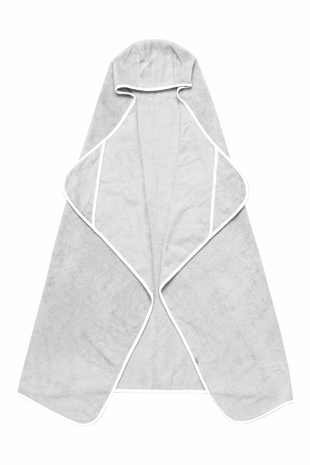 Toddler Hooded Bath Towel in Storm Cloud Trim | Kyte Baby