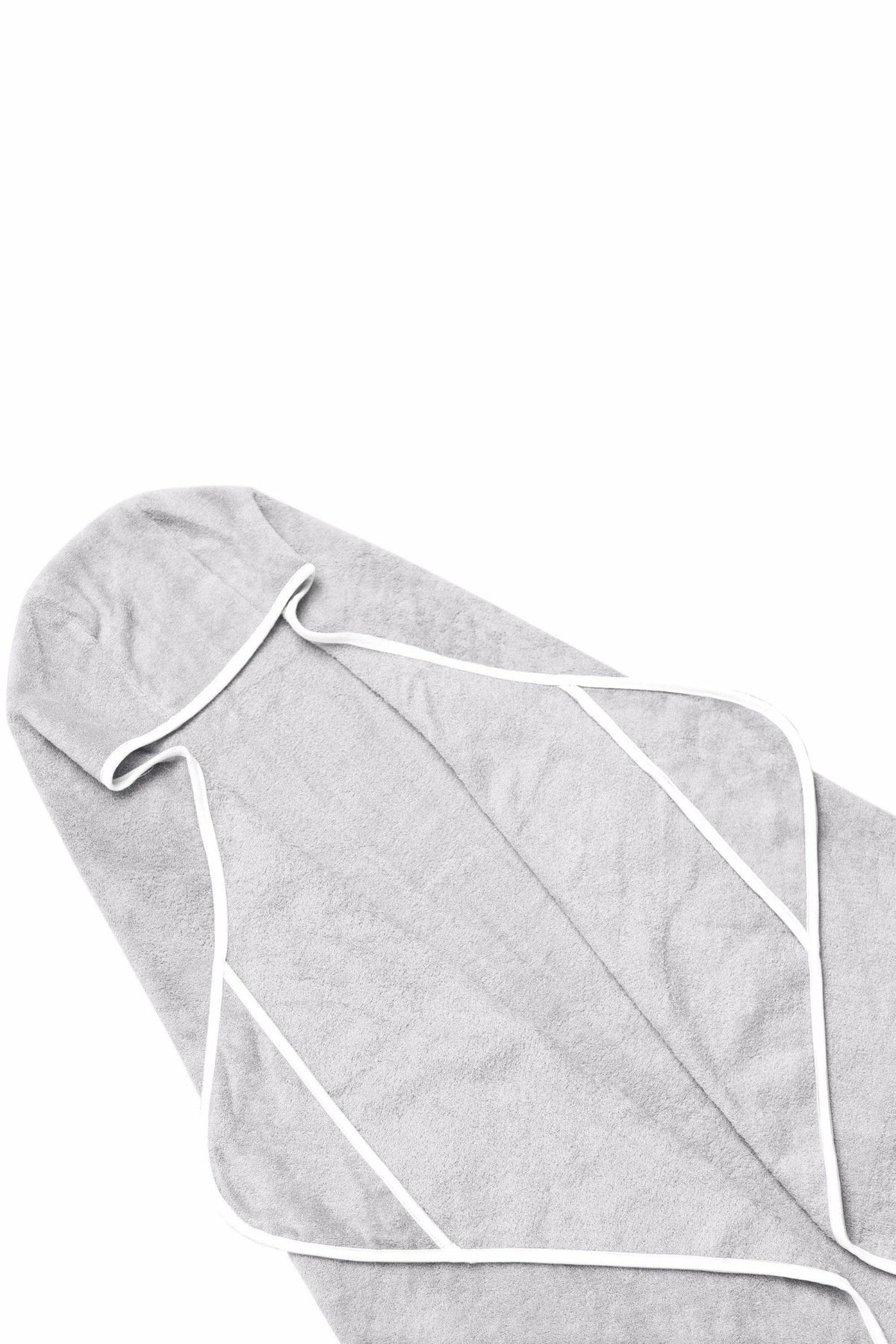 Toddler Hooded Bath Towel in Storm Cloud Trim | Kyte Baby