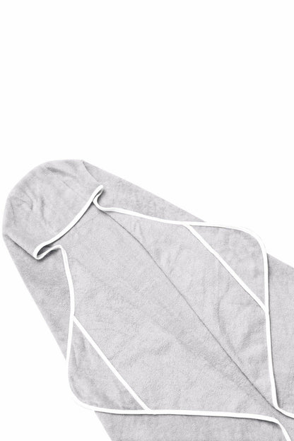 Toddler Hooded Bath Towel in Storm Cloud Trim | Kyte Baby
