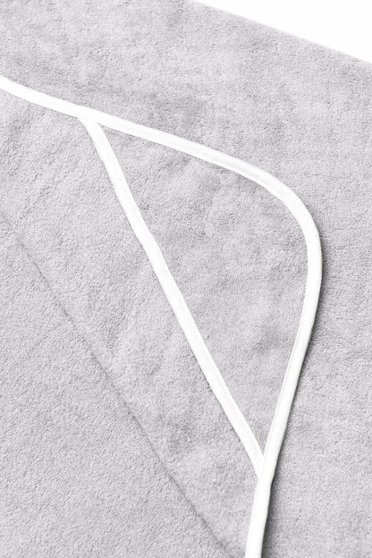 Toddler Hooded Bath Towel in Storm Cloud Trim | Kyte Baby