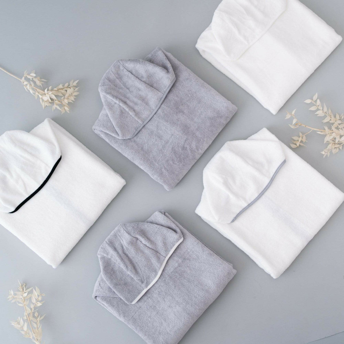 Toddler Hooded Bath Towel in Cloud Storm Trim | Kyte Baby