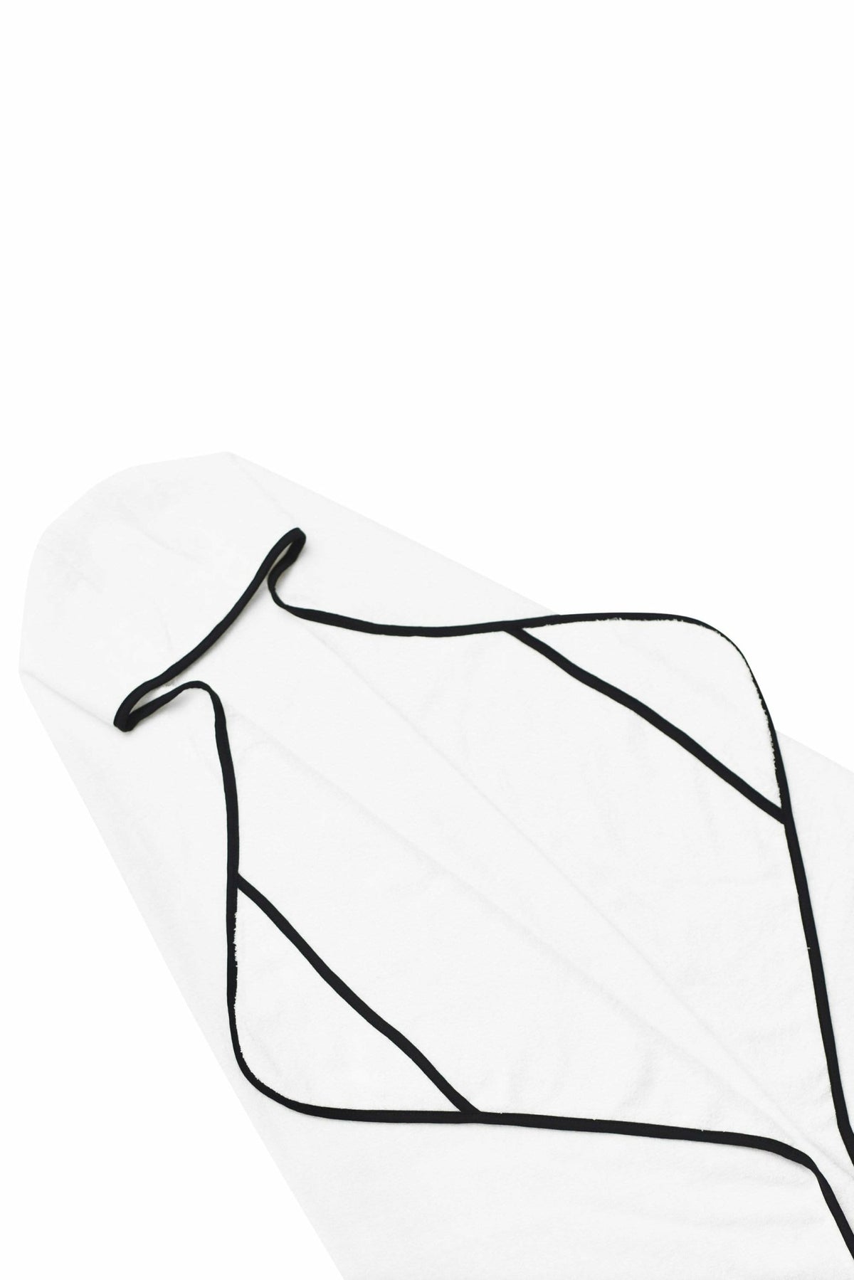 Toddler Hooded Bath Towel in Cloud with Midnight Trim | Kyte Baby