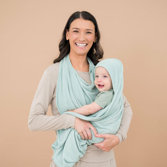 Terry Apron Towel in Sage | Kyte Baby