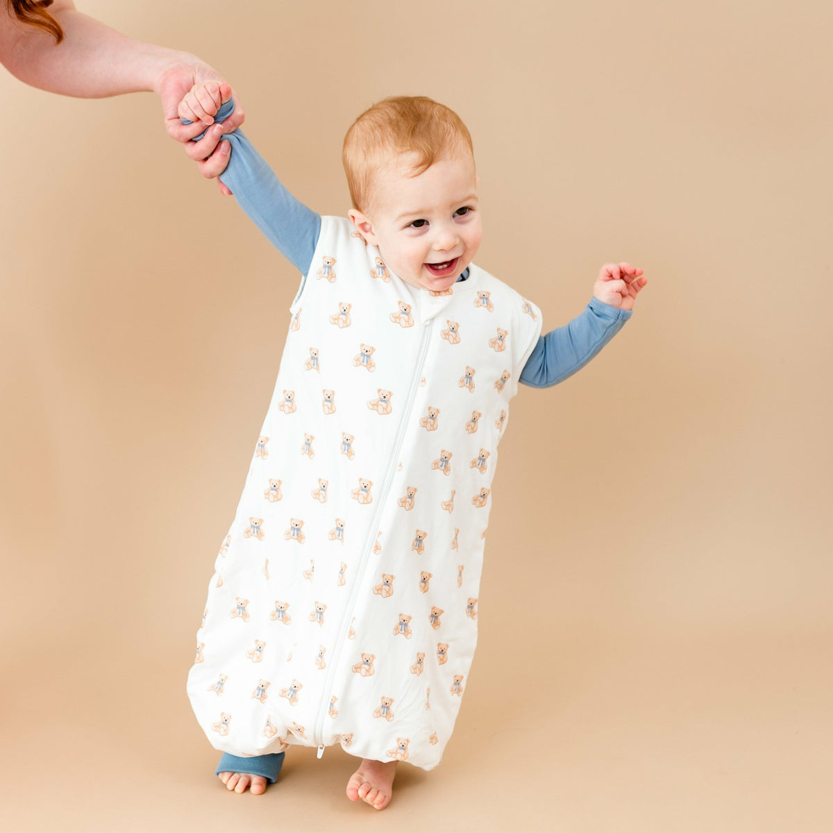 Bamboo Sleep Sack with Legs in Teddy Bear 1.0 TOG | Kyte Baby