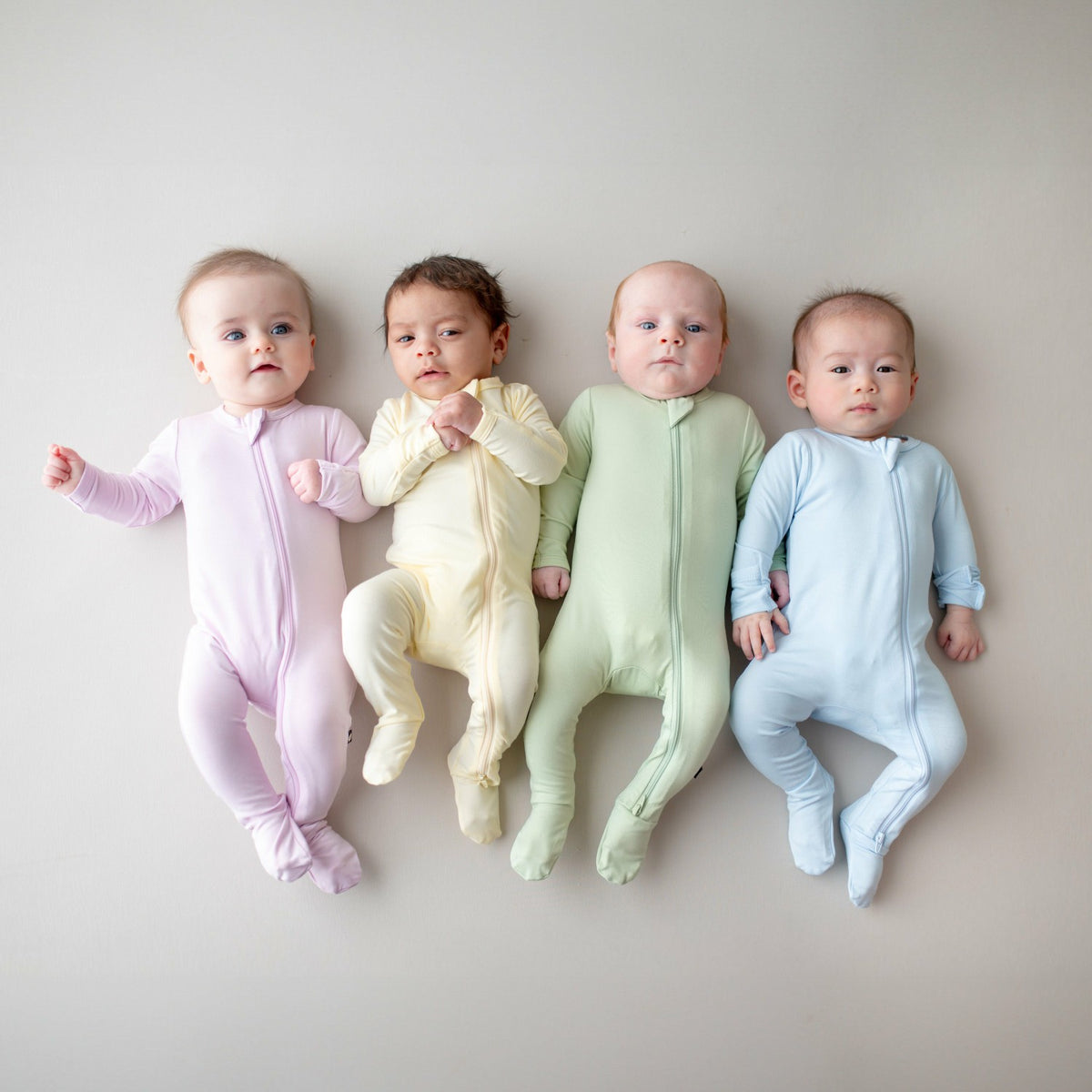 Zippered Footie in Thistle | Kyte Baby