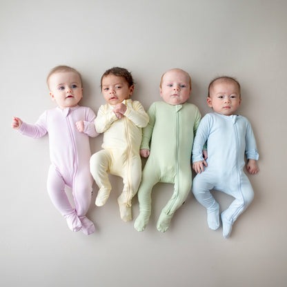 Zippered Footie in Thistle | Kyte Baby