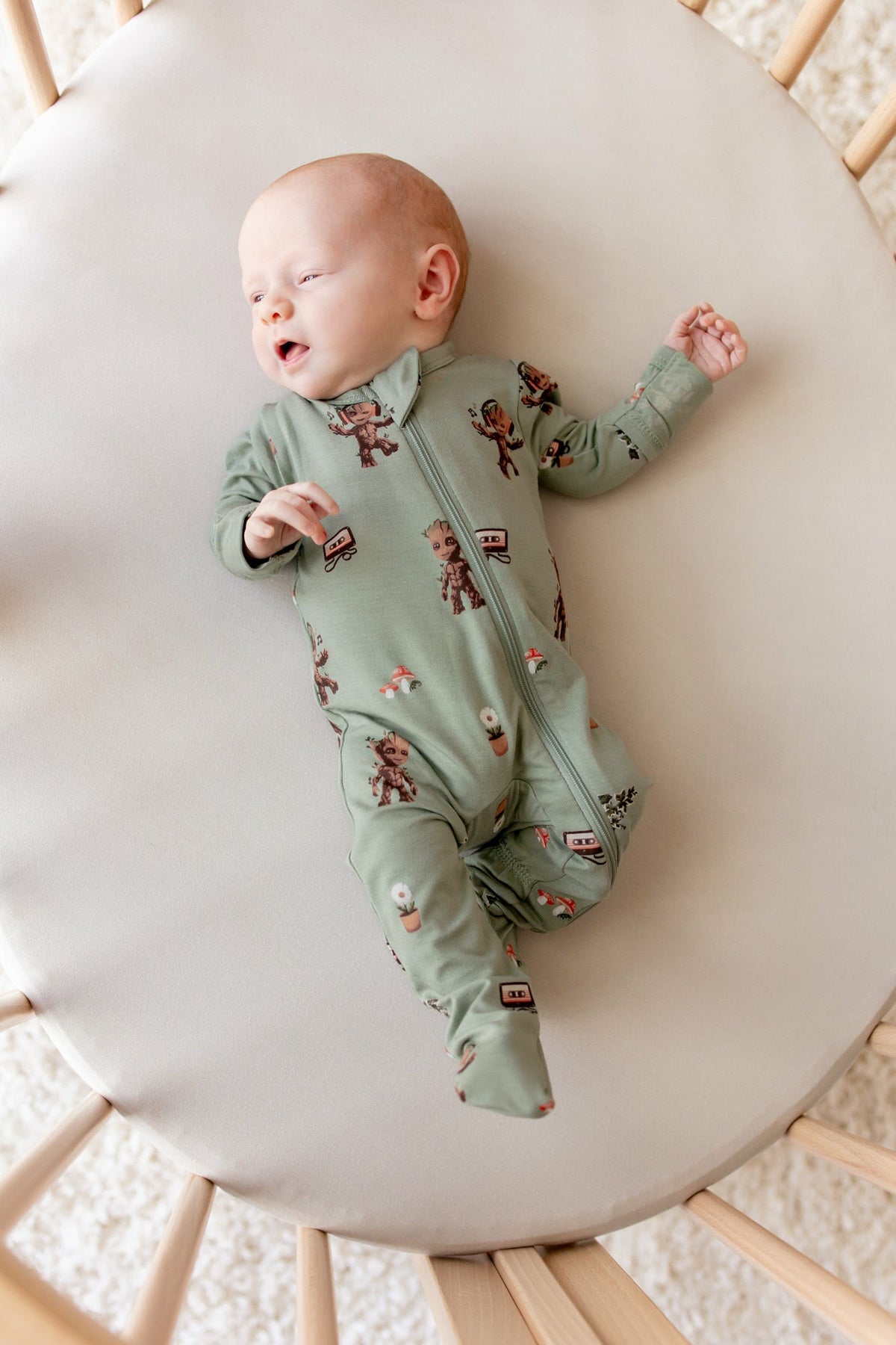 Zippered Footie in Groot | Kyte Baby