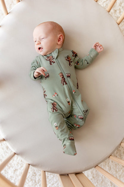 Zippered Footie in Groot | Kyte Baby