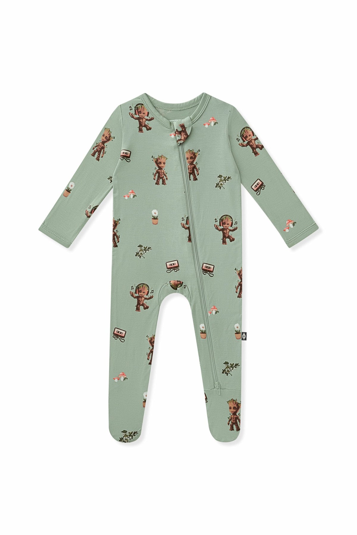 Zippered Footie in Groot | Kyte Baby