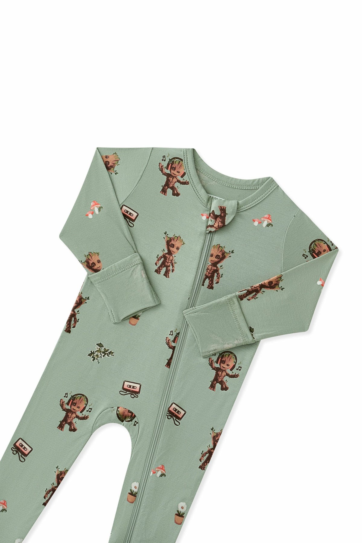 Zippered Footie in Groot | Kyte Baby
