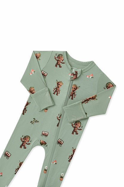 Zippered Footie in Groot | Kyte Baby
