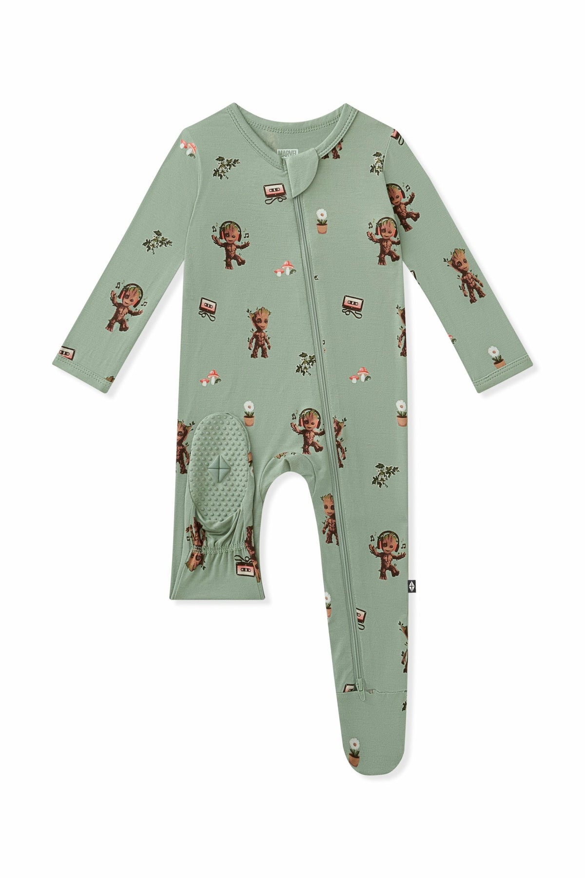 Zippered Footie in Groot | Kyte Baby