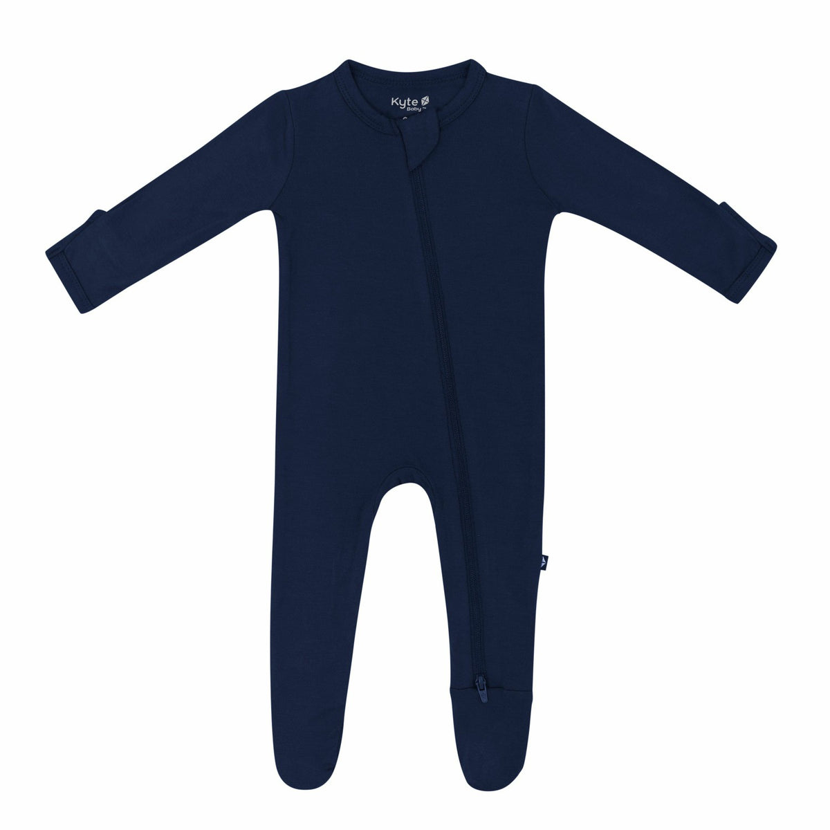 Zippered Footie in Navy | Kyte Baby