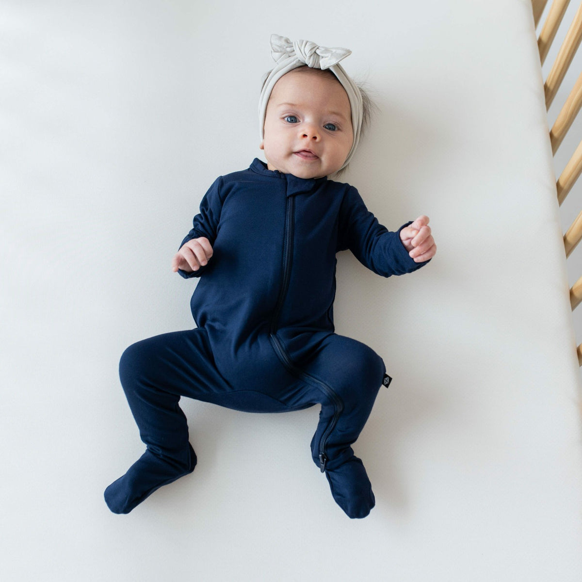 Zippered Footie in Navy | Kyte Baby