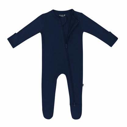 Zippered Footie in Navy | Kyte Baby
