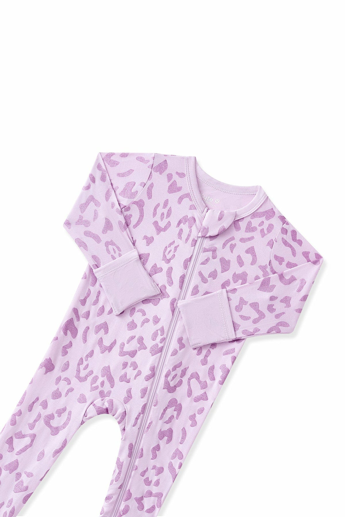 Zippered Footie in Thistle Leopard | Kyte Baby