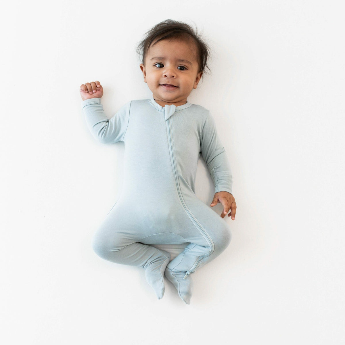 Zippered Footie in Fog | Kyte Baby
