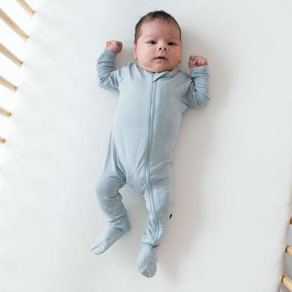 Zippered Footie in Fog | Kyte Baby