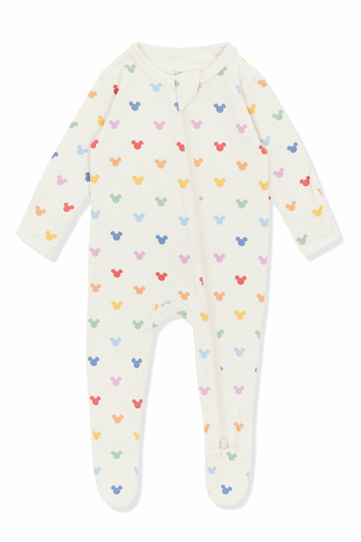 Zippered Footie in Pastel Mickey Mouse | Kyte Baby