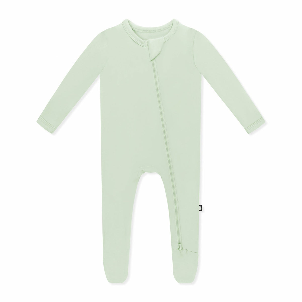 Zippered Footie in Basil | Kyte Baby