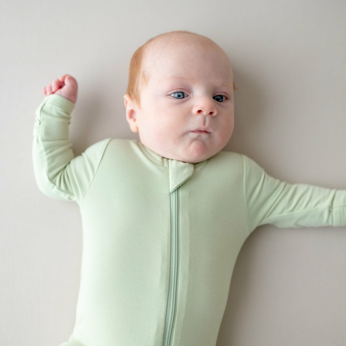 Zippered Footie in Basil | Kyte Baby