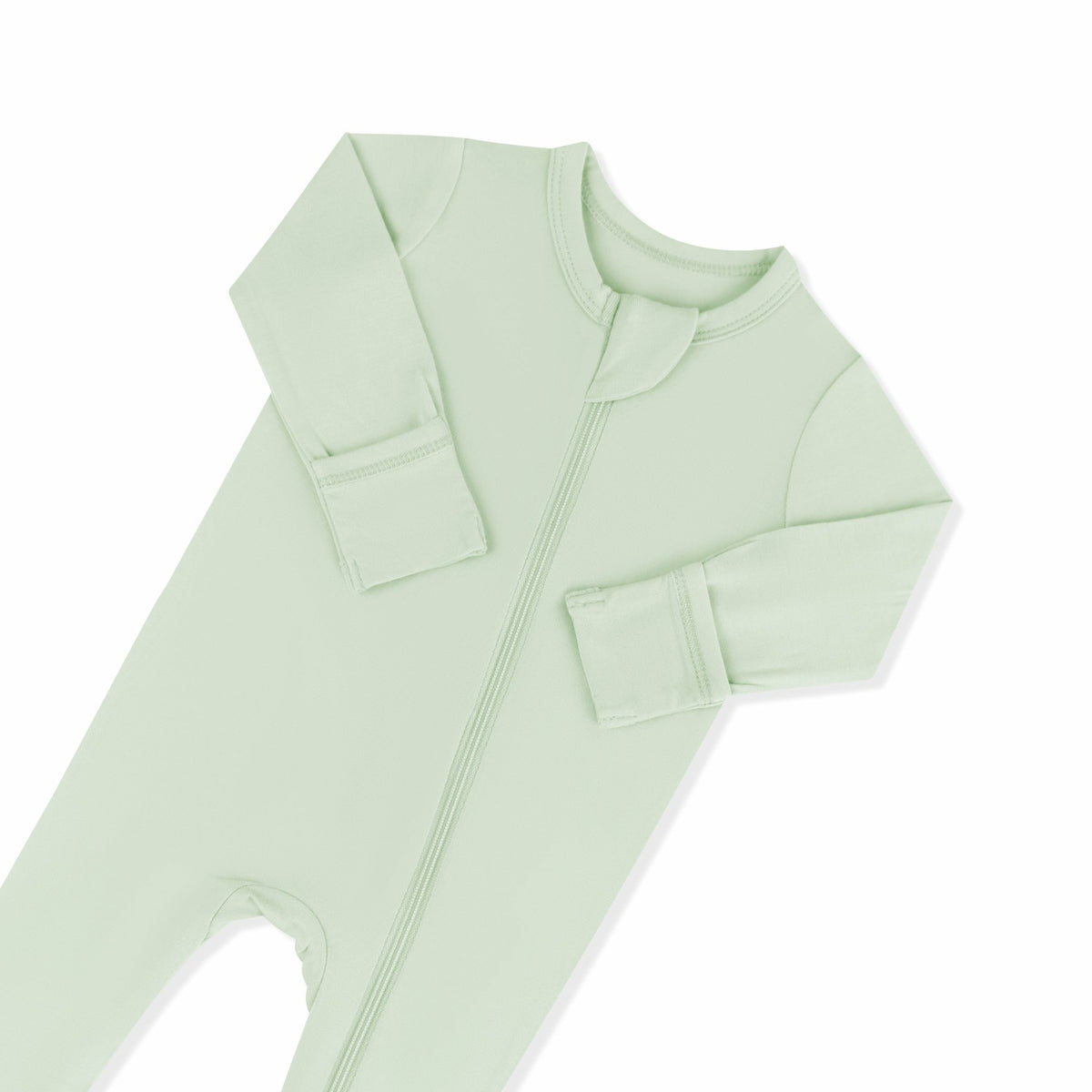 Zippered Footie in Basil | Kyte Baby