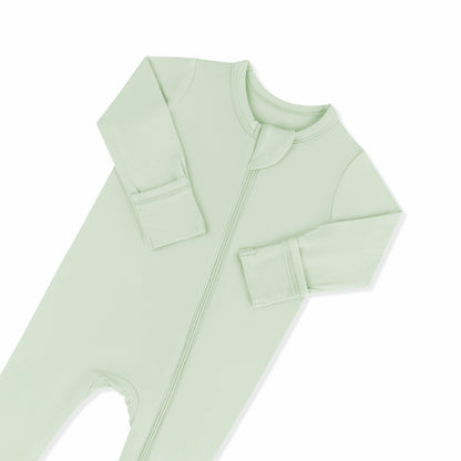 Zippered Footie in Basil | Kyte Baby