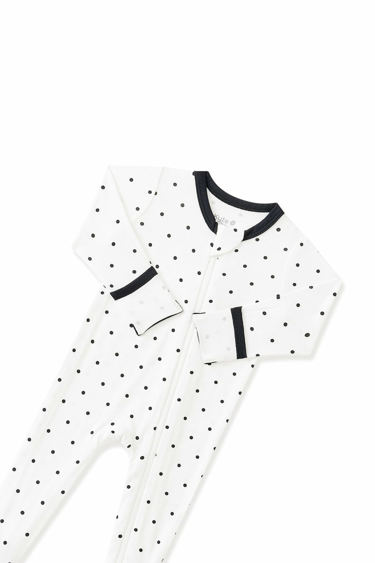 Zippered Footie in Midnight Polka Dot | Kyte Baby