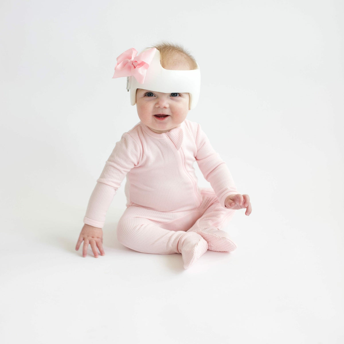 Ribbed Zipper Footie in Sakura | Kyte Baby