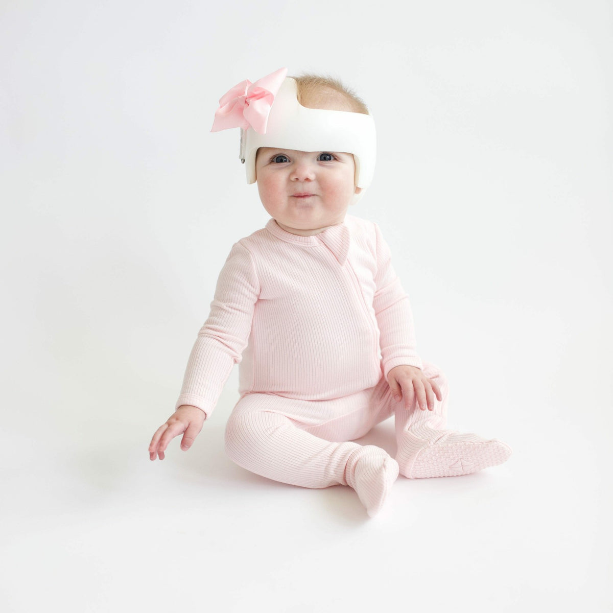 Ribbed Zipper Footie in Sakura | Kyte Baby