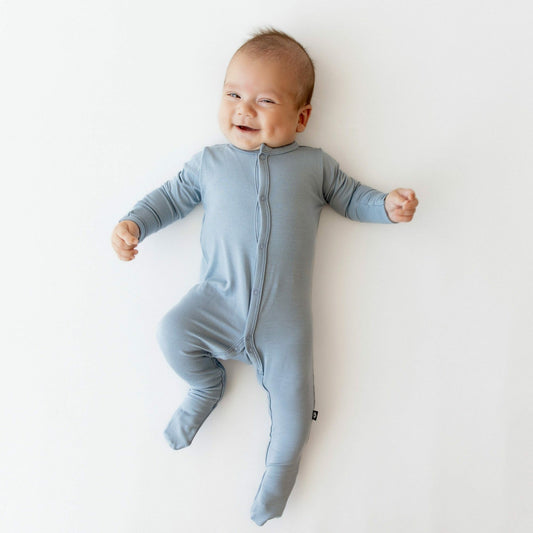Footie Pajamas in Slate | Kyte Baby
