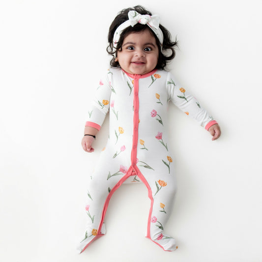 Footie in Tulip | Kyte Baby