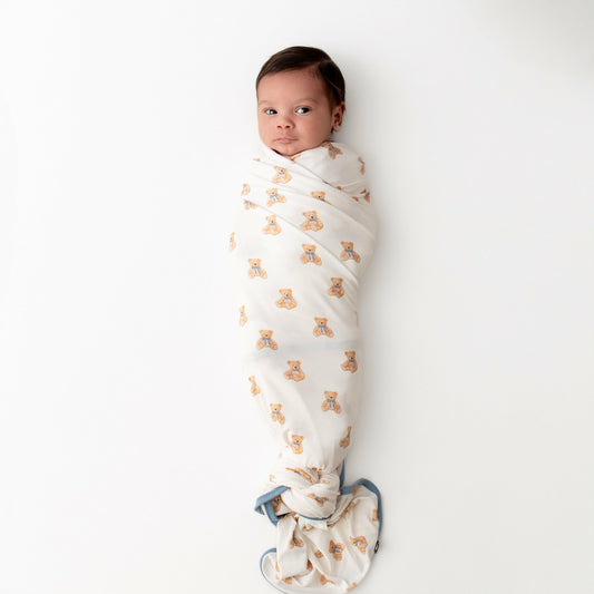Swaddle Blanket in Teddy Bear | Kyte Baby
