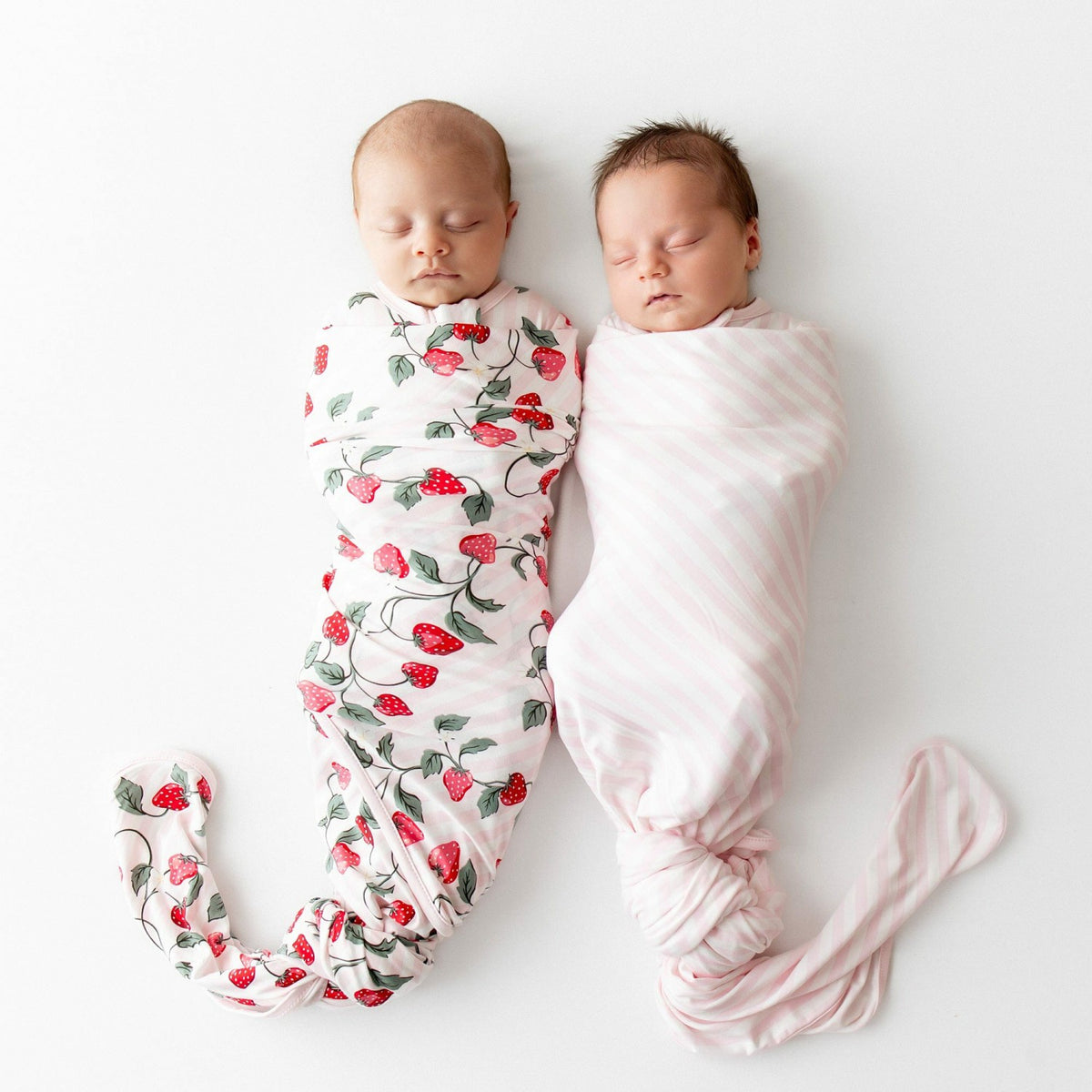 Swaddle Blanket in Small Sakura Stripe | Kyte Baby