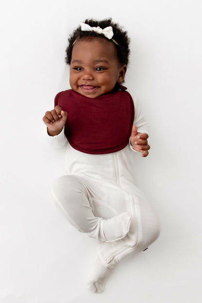 Cushy Bib in Burgundy | Kyte Baby