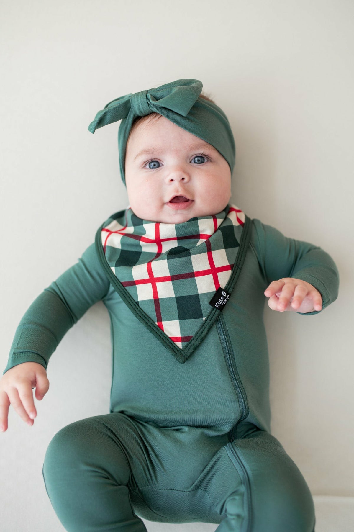 Bib in Holiday Plaid | Kyte Baby