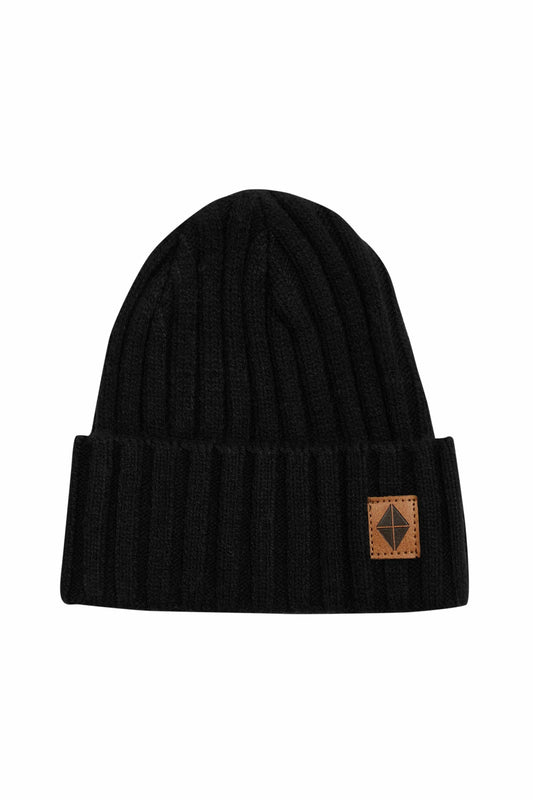 Chunky Knit Ribbed Beanie in Midnight | Kyte Baby