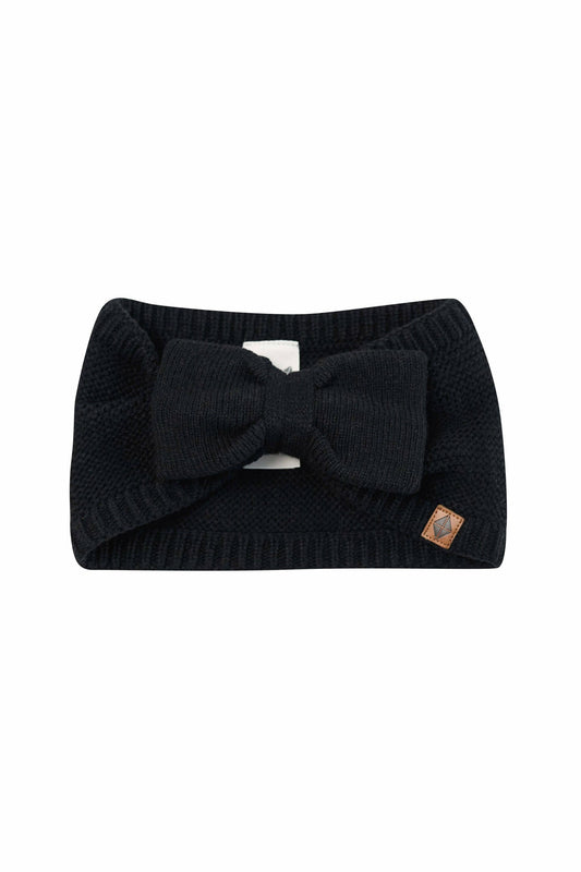 Chunky Knit Bow Headband in Midnight | Kyte Baby