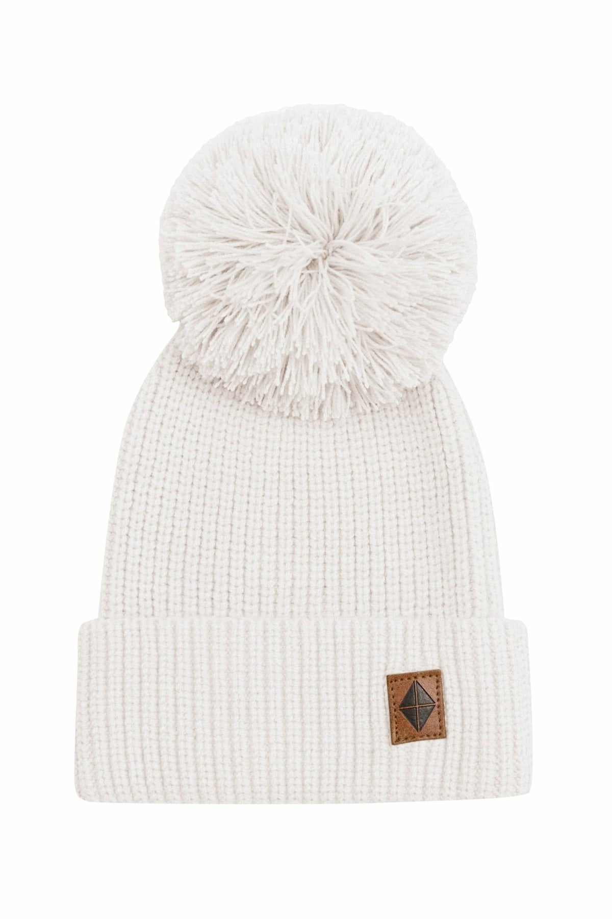 Chunky Knit Pom Beanie in Oat | Kyte Baby