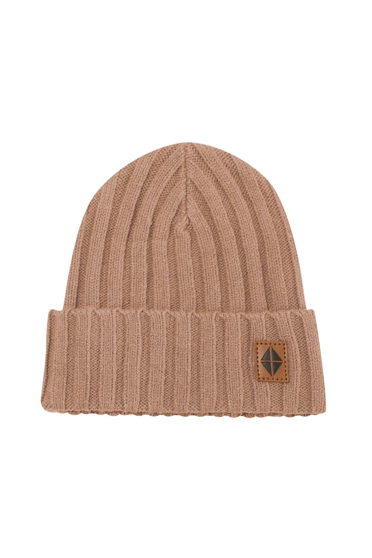 Chunky Knit Ribbed Beanie in Latte | Kyte Baby