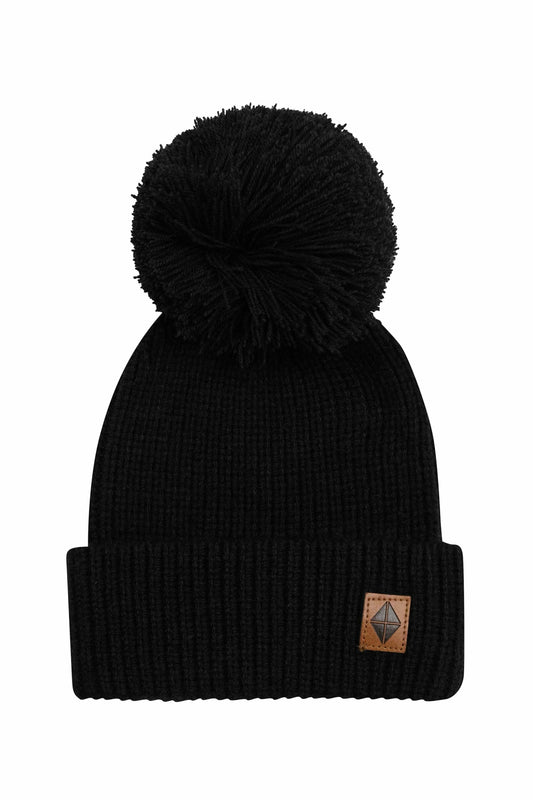 Chunky Knit Pom Beanie in Midnight | Kyte Baby
