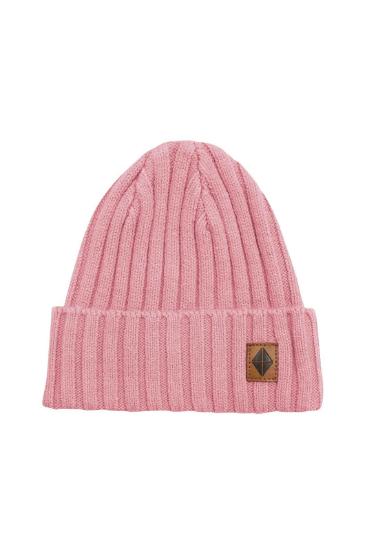 Chunky Knit Ribbed Beanie in Apple Blossom | Kyte Baby