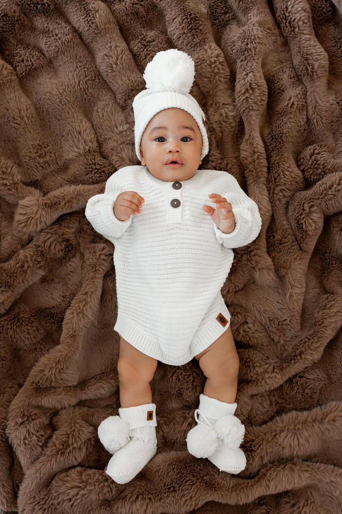 Knit Booties in Cloud | Kyte Baby