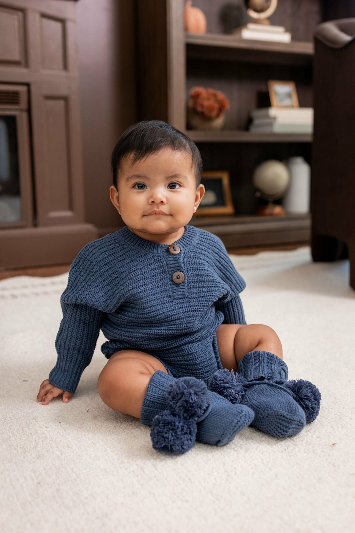 Knit Booties in Oxford | Kyte Baby