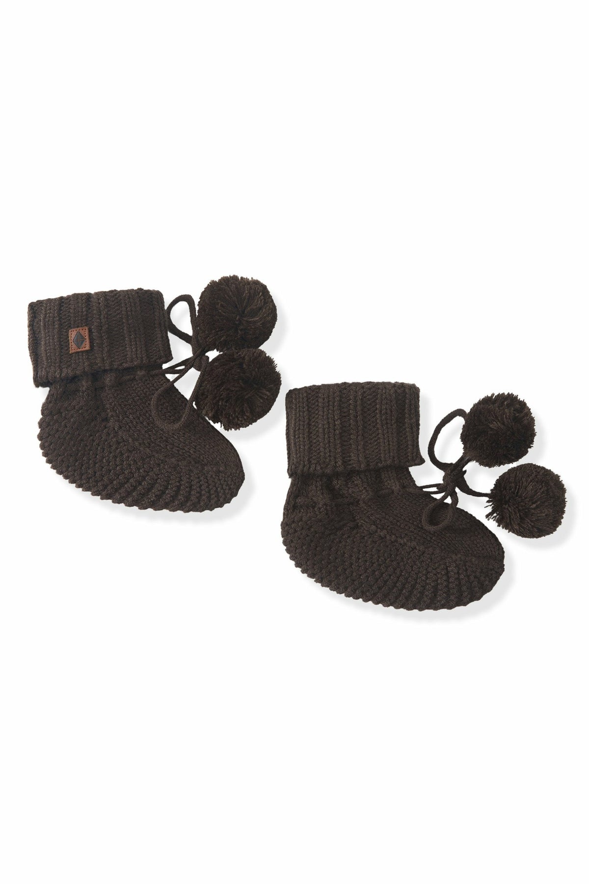 Knit Booties in Espresso | Kyte Baby
