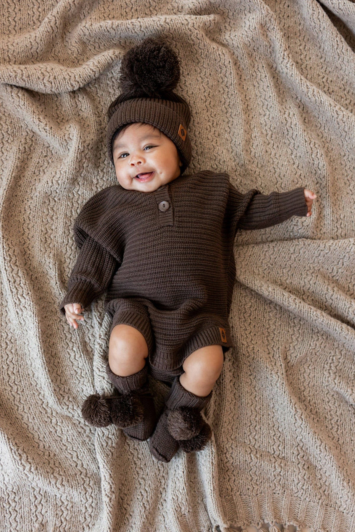 Knit Booties in Espresso | Kyte Baby